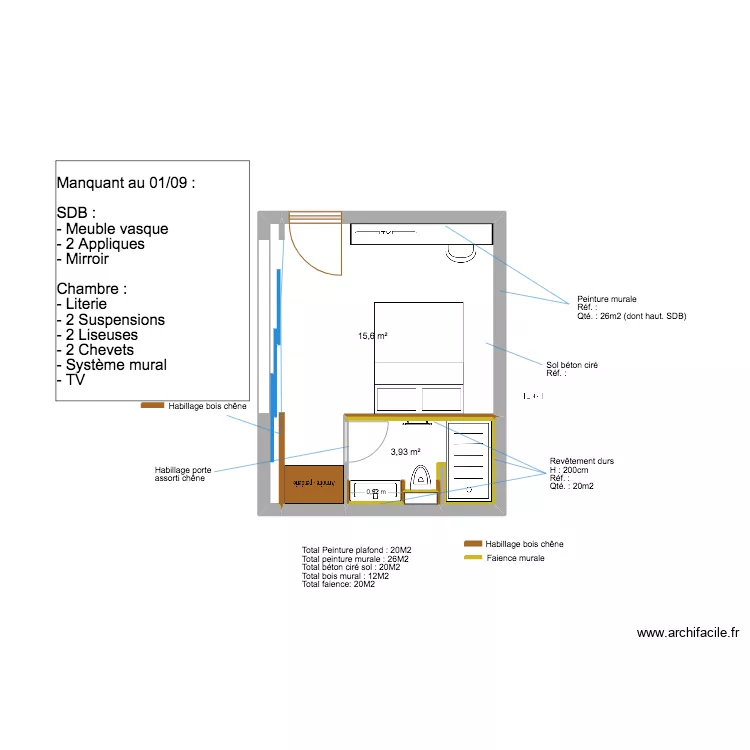 Roc Mer Studio - Rev&ecirc;tements. Plan de 