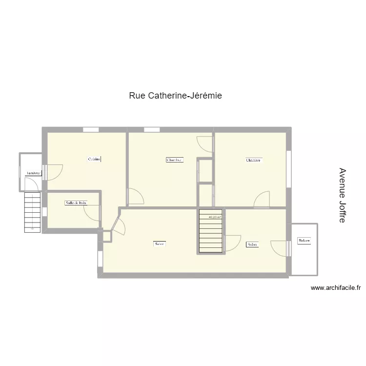 2e &eacute;tage-apr&egrave;s travaux. Plan de 