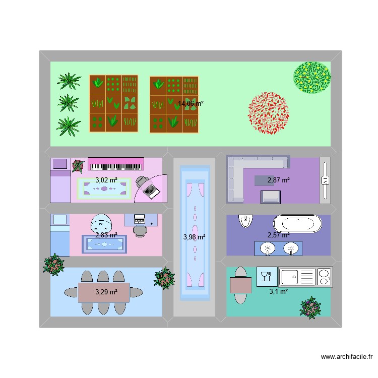 my house. Plan de 0 pièce et 0 m2