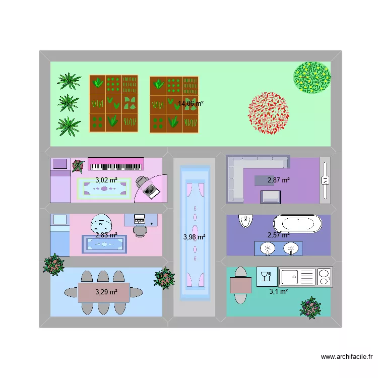 my house. Plan de 8  et 36 m²