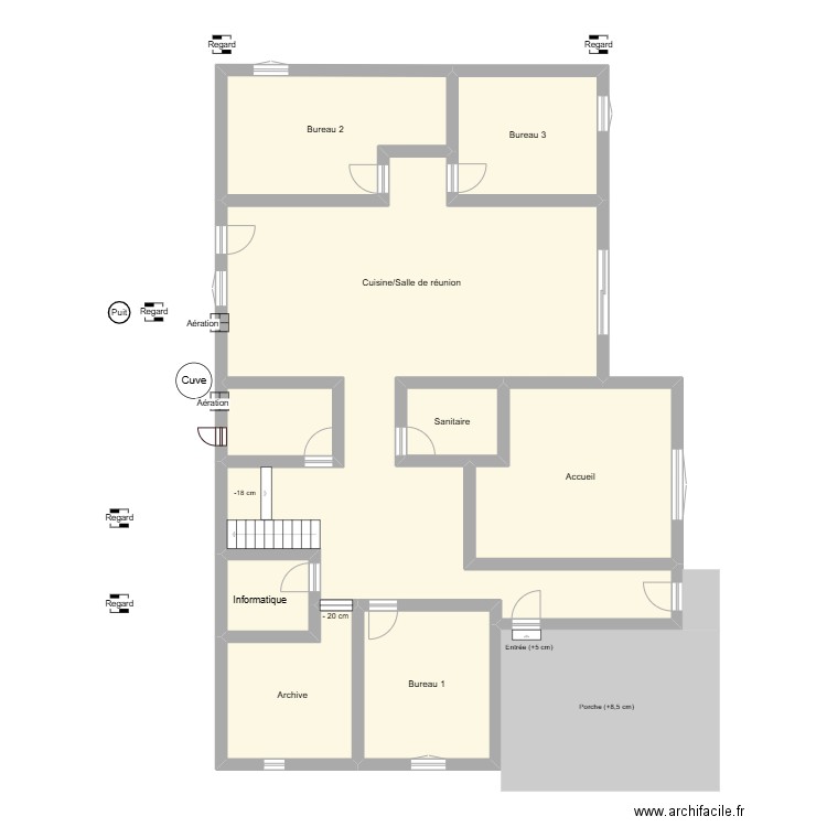 Diag SYMARVA Extérieur. Plan de 9 pièces et 182 m2