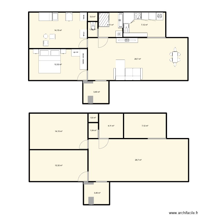 PLAN 4 LAURA. Plan de 16 pièces et 143 m2