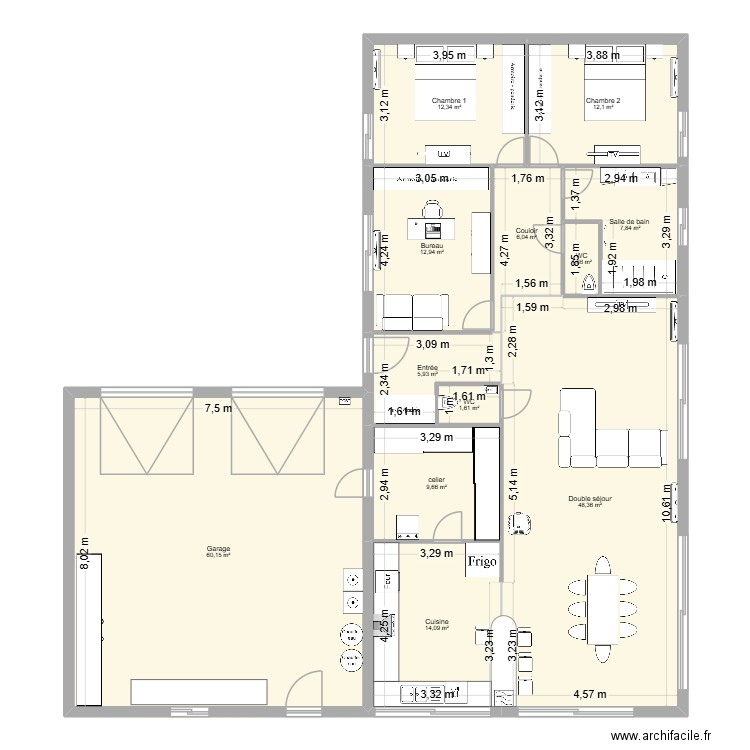 maison 3 FESSEL. Plan de 12 pièces et 193 m2