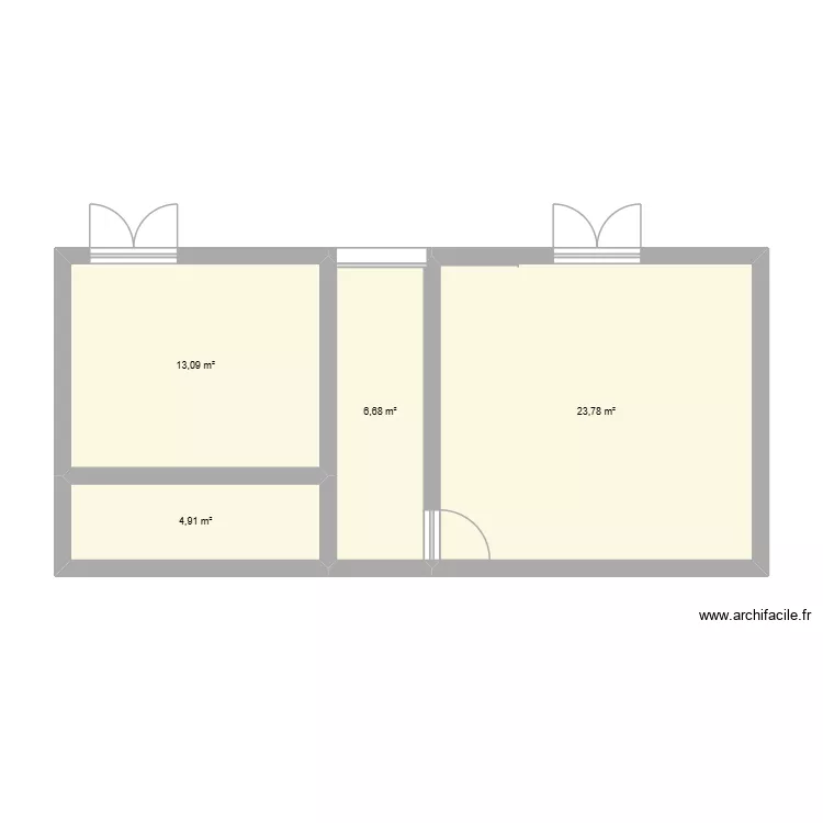 depot. Plan de 4  et 48 m²