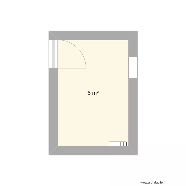 cuisine. Plan de 1 pièce et 6 m² cuisine. Plan de 1 pièce et 6 m²