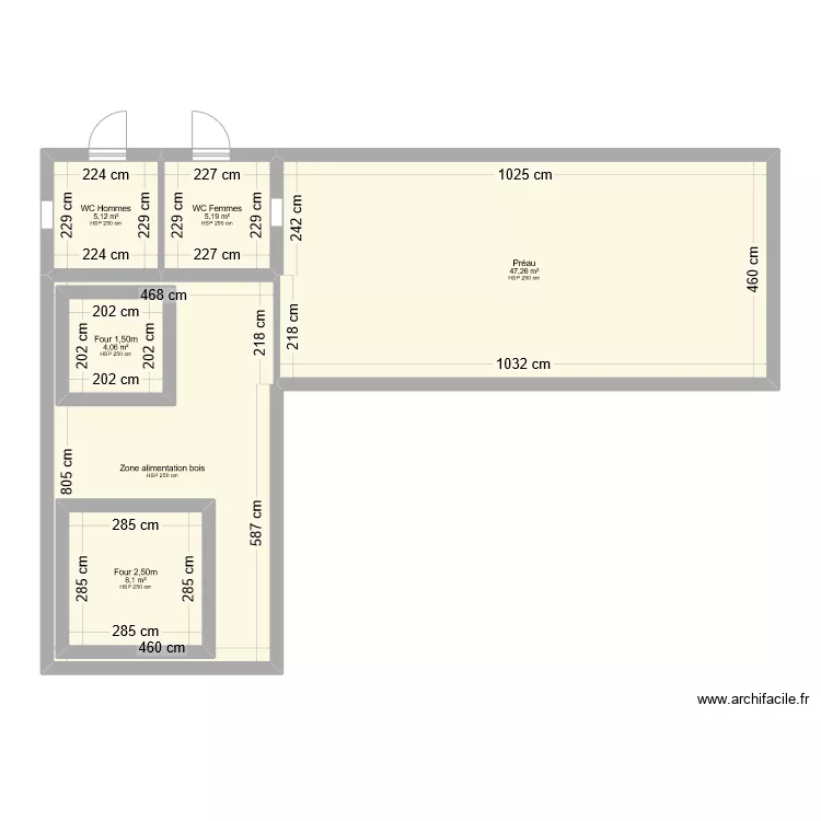 Pr&eacute;au municipa 1l. Plan de 
