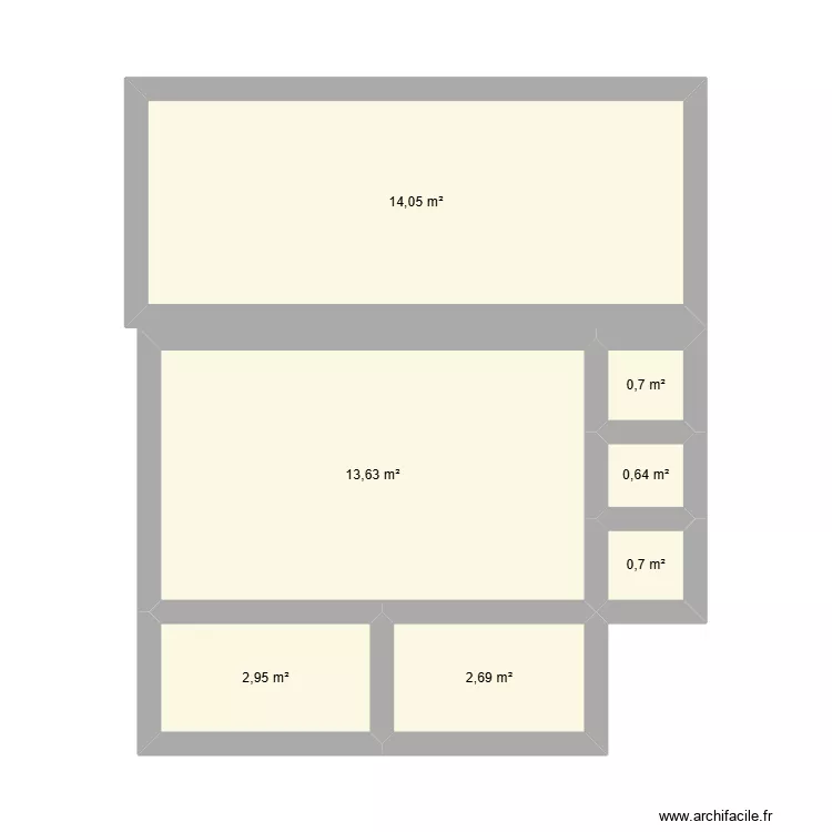 Caluire. Plan de 7  et 35 m²