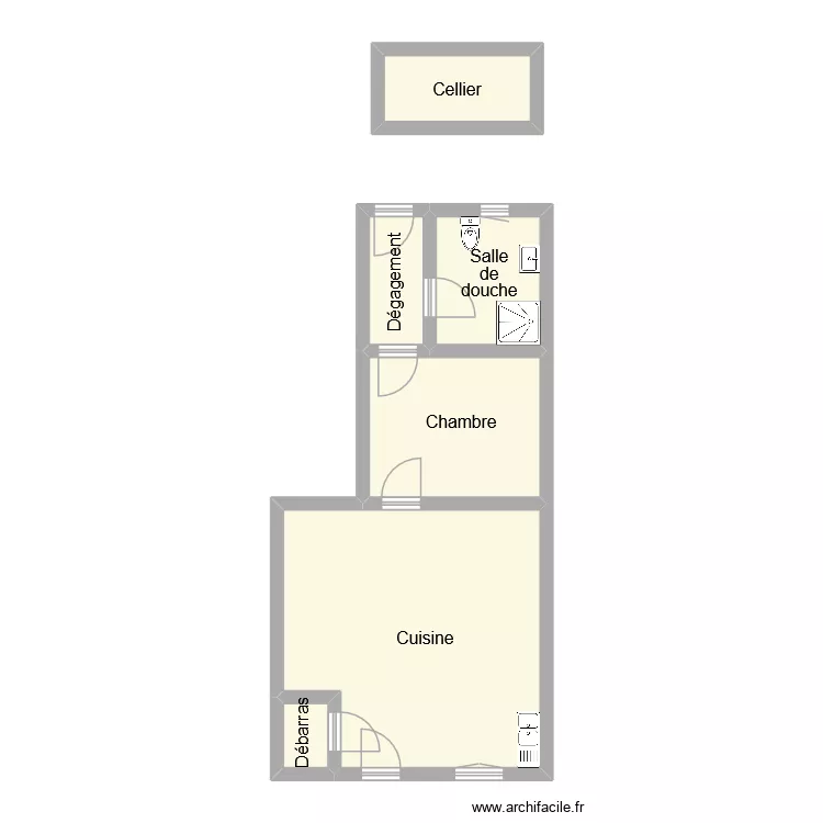 charcellay. Plan de 6  et 50 m²
