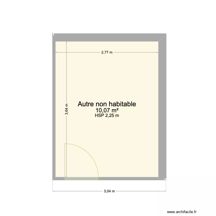 Annexe St Martin 1. Plan de 1 et 10 m² Annexe St Martin 1. Plan de 1 et 10 m²