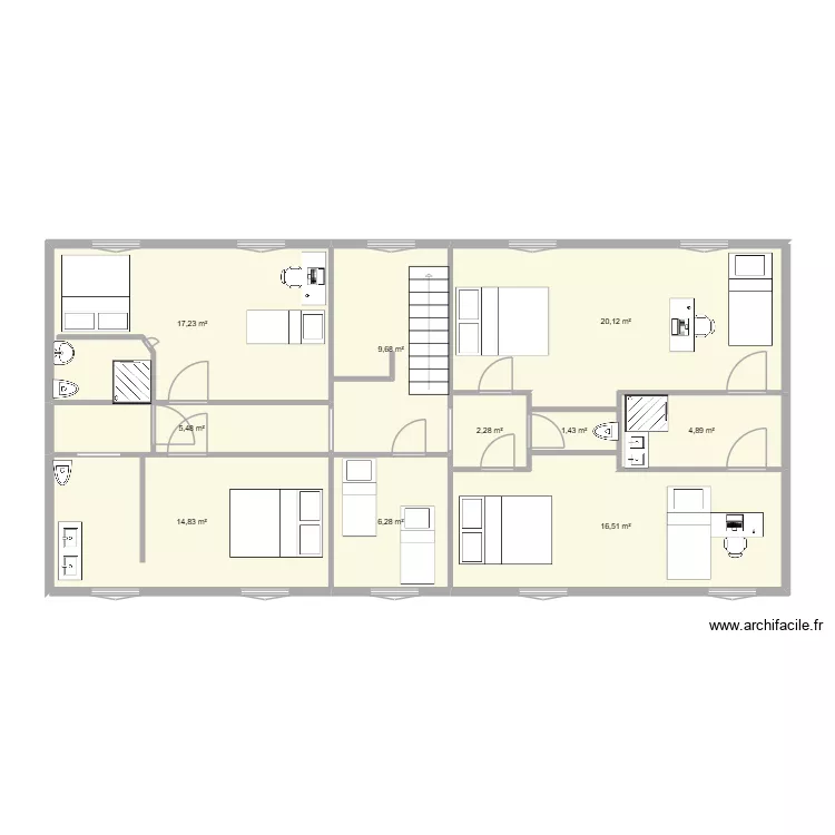 1ER ETAGE. Plan de 10 et 99 m² 1ER ETAGE. Plan de 10 et 99 m²
