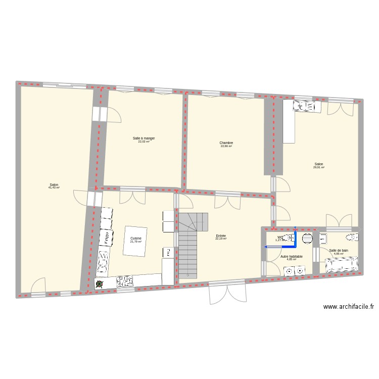 puymaurin. Plan de 9 pièces et 171 m2