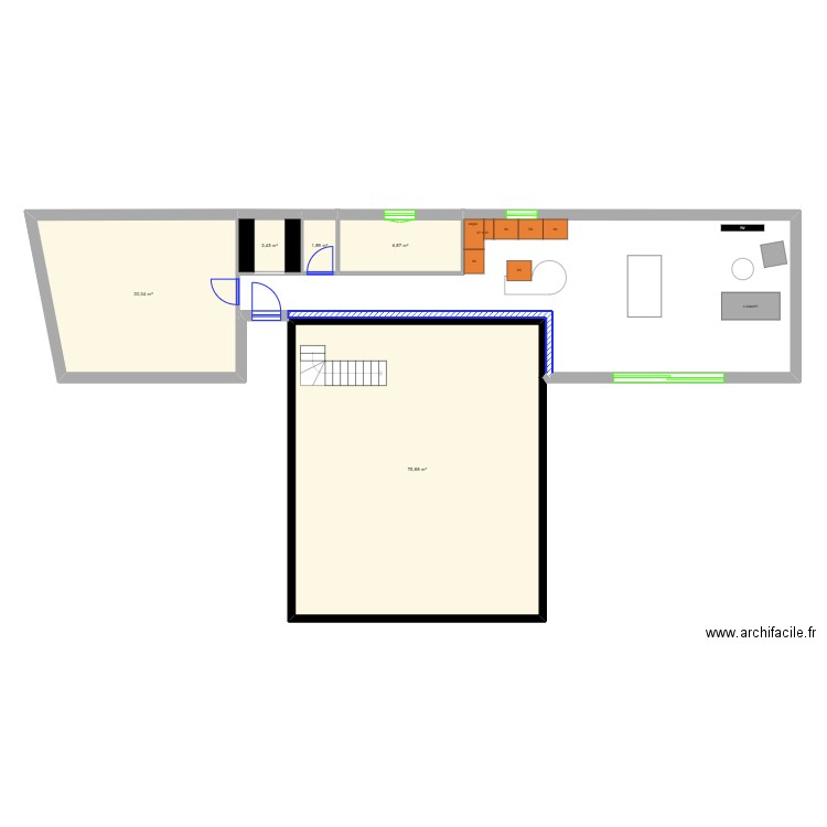 plan 2. Plan de 5 pièces et 118 m2