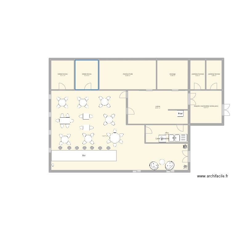 cuisine. Plan de 10 pièces et 248 m2