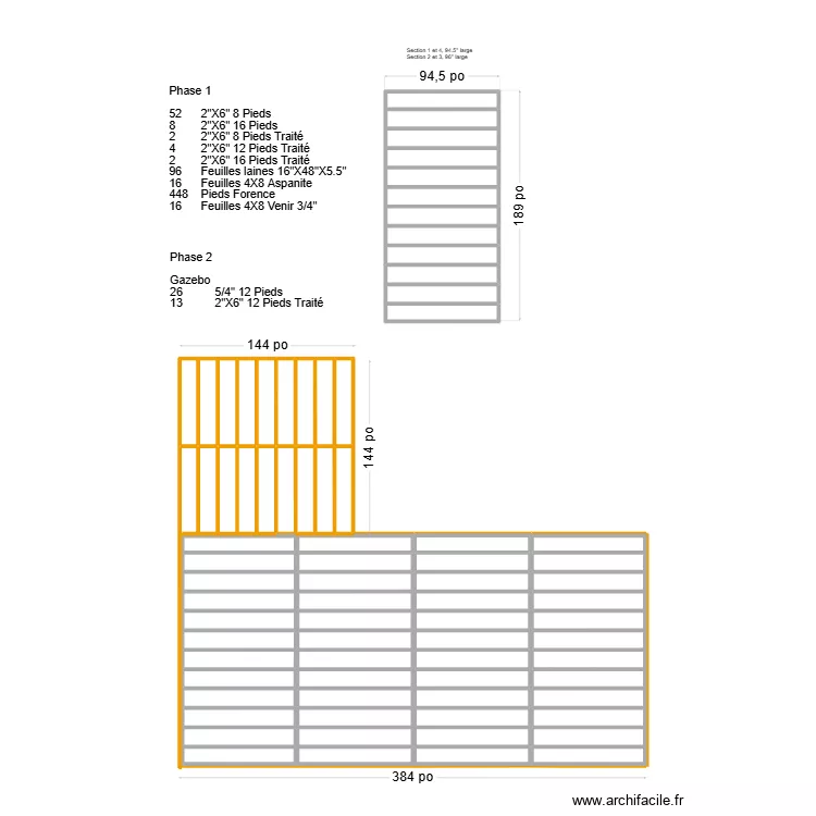 Plancher RDC 16X32 Juillet. Plan de 