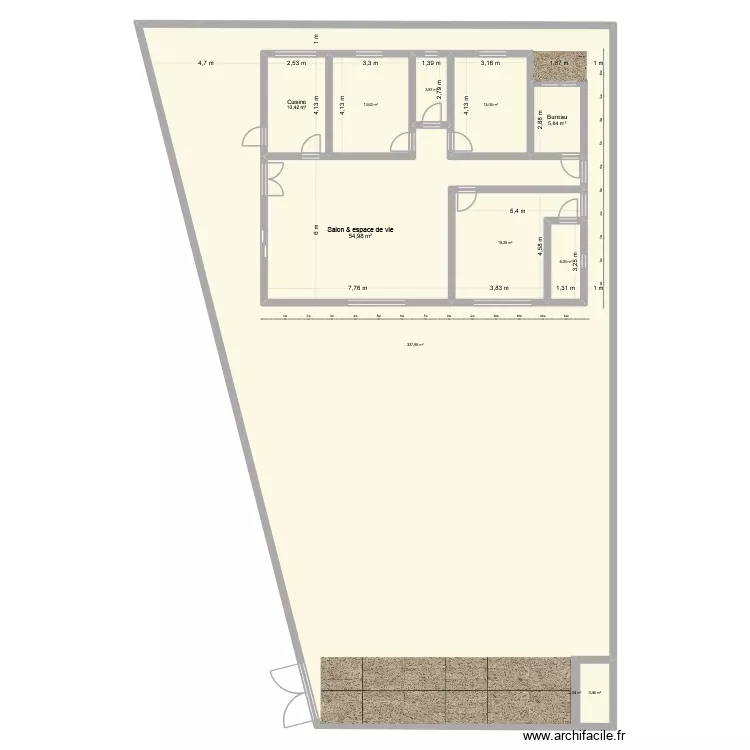 Plan 1. Plan de 11 Pièces et 605 m² Plan 1. Plan de 11 Pièces et 605 m²