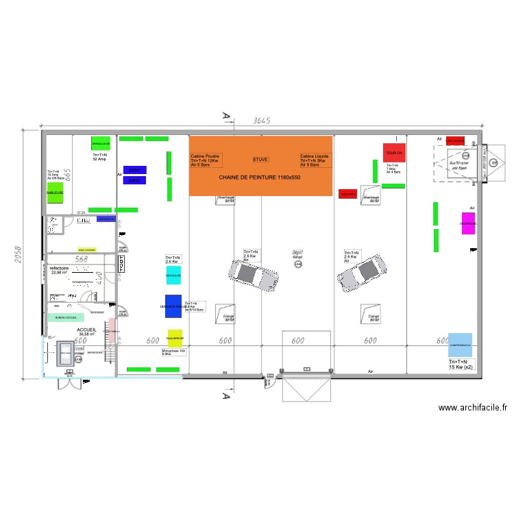 JAS CHARTRES. Plan de 4 pièces et 77 m2