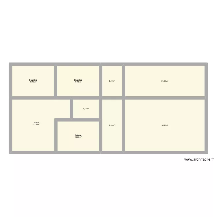 65versailles2. Plan de 9  et 133 m²