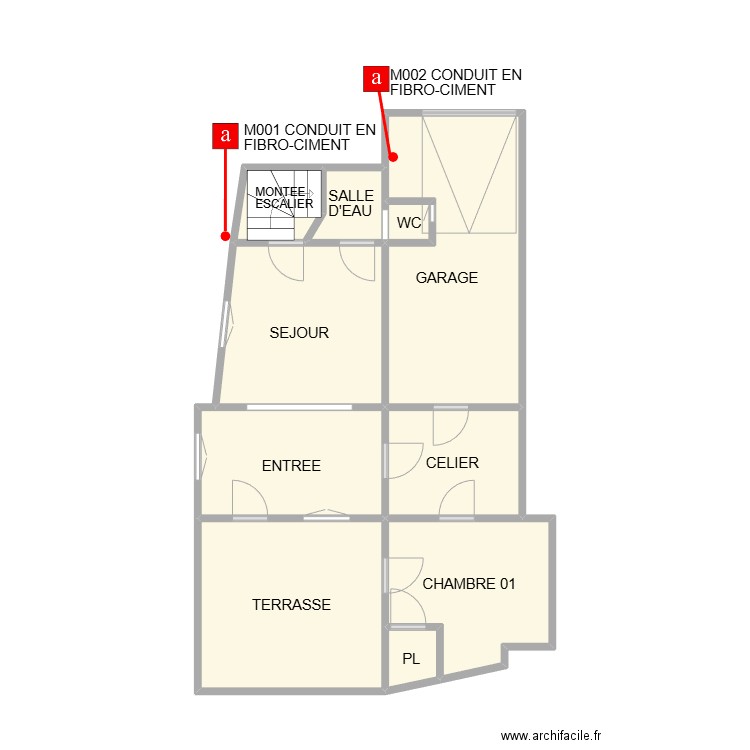 PLAN ST DIO RDC AM. Plan de 10 pièces et 46 m2