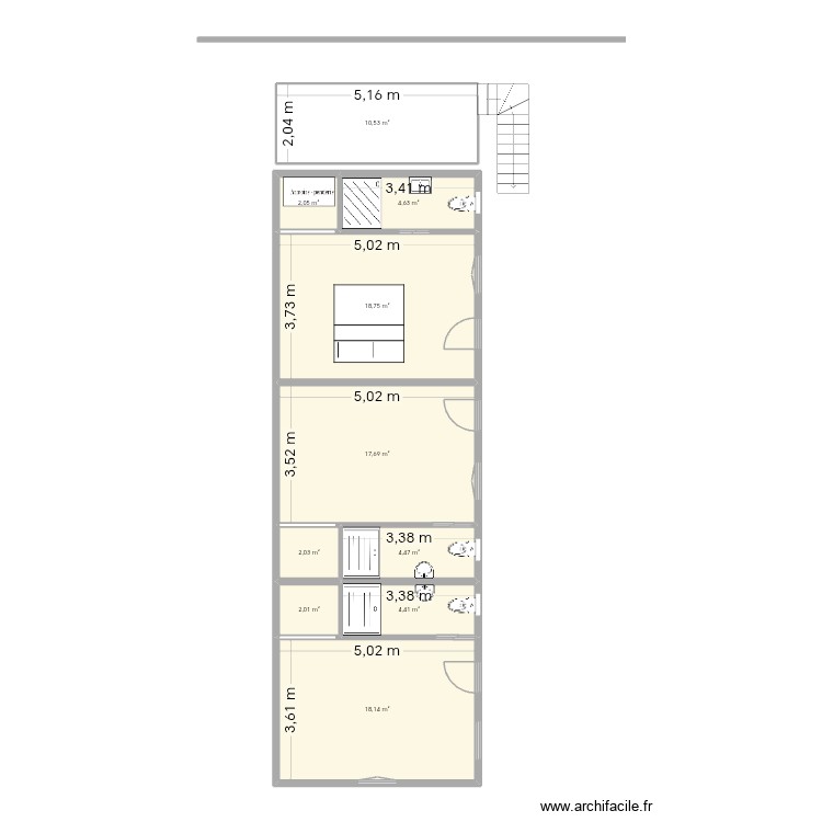 RDC.chambres. Plan de 0 pièce et 0 m2