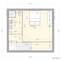 Etage chambre + salle de bains + wc
