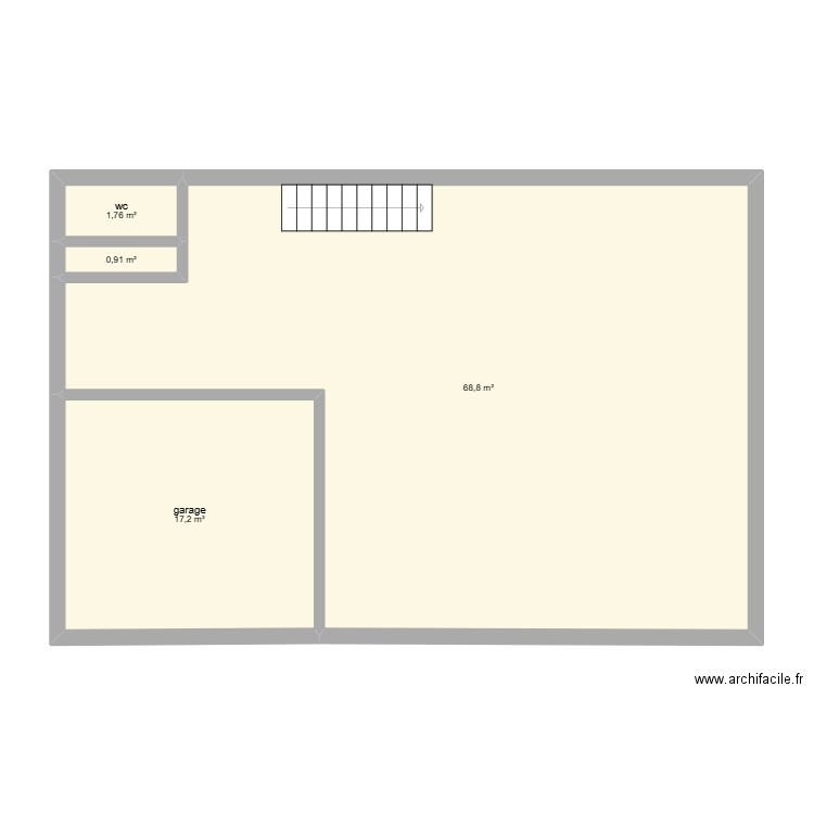 Genval. Plan de 4 pièces et 89 m2