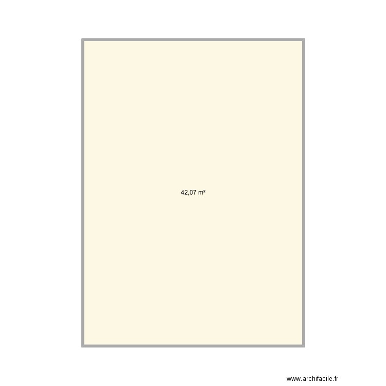 hacienda. Plan de 1 pièce et 42 m2