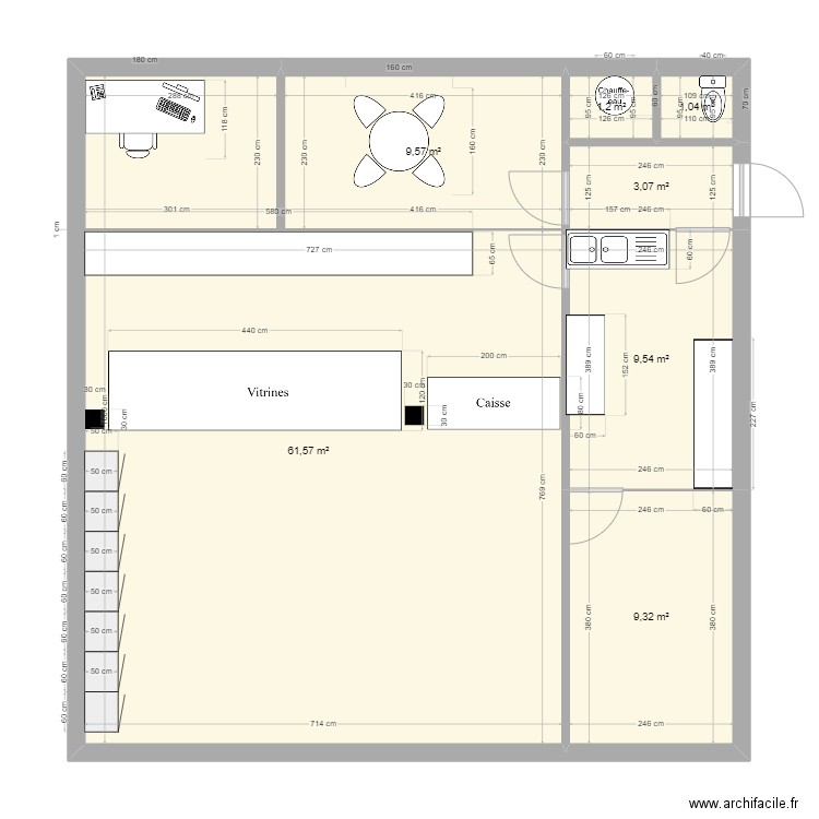 BOUCHERIE BRAHIM. Plan de 7 pièces et 95 m2