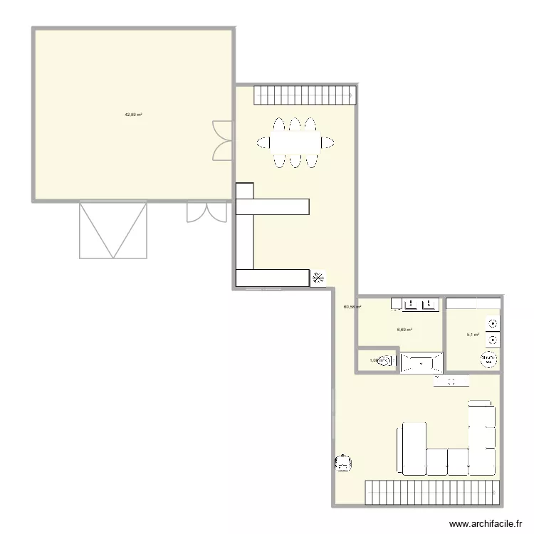 Maison actuelle. Plan de 4  et 117 m²