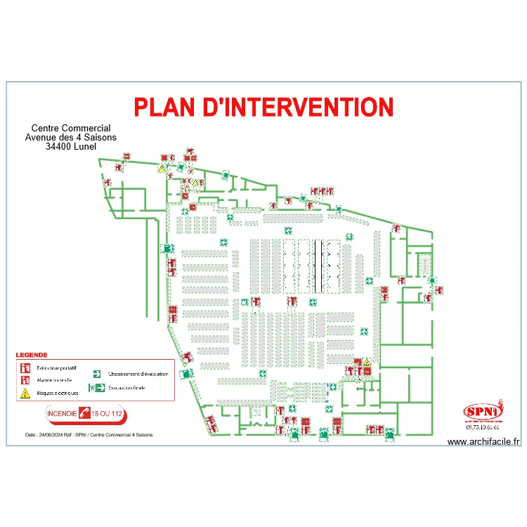 INTERMARCHÉ 4 SAISONS intervention 4. Plan de INTERMARCHÉ 4 SAISONS intervention 4. Plan de
