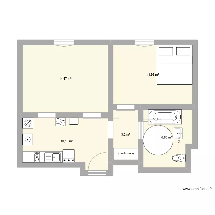 plan appart. Plan de 5 et 47 m² plan appart. Plan de 5 et 47 m²