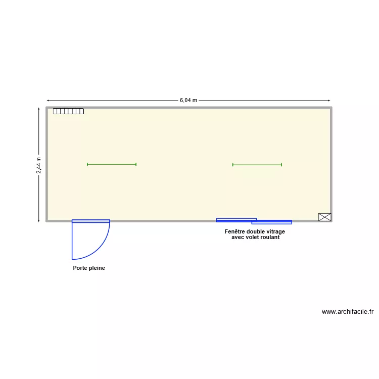 V554. Plan de 1  et 14 m²