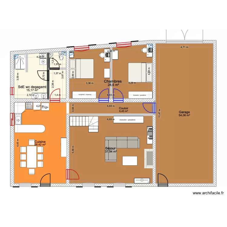 maison mémé. Plan de 6 Pièces et 171 m² maison mémé. Plan de 6 Pièces et 171 m²