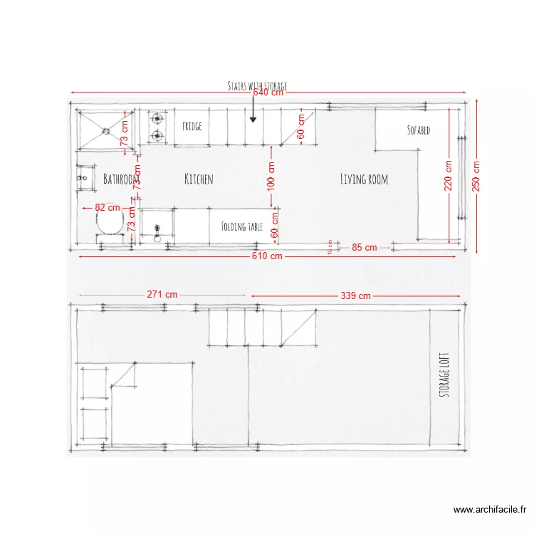 Tiny Housse. Plan de 