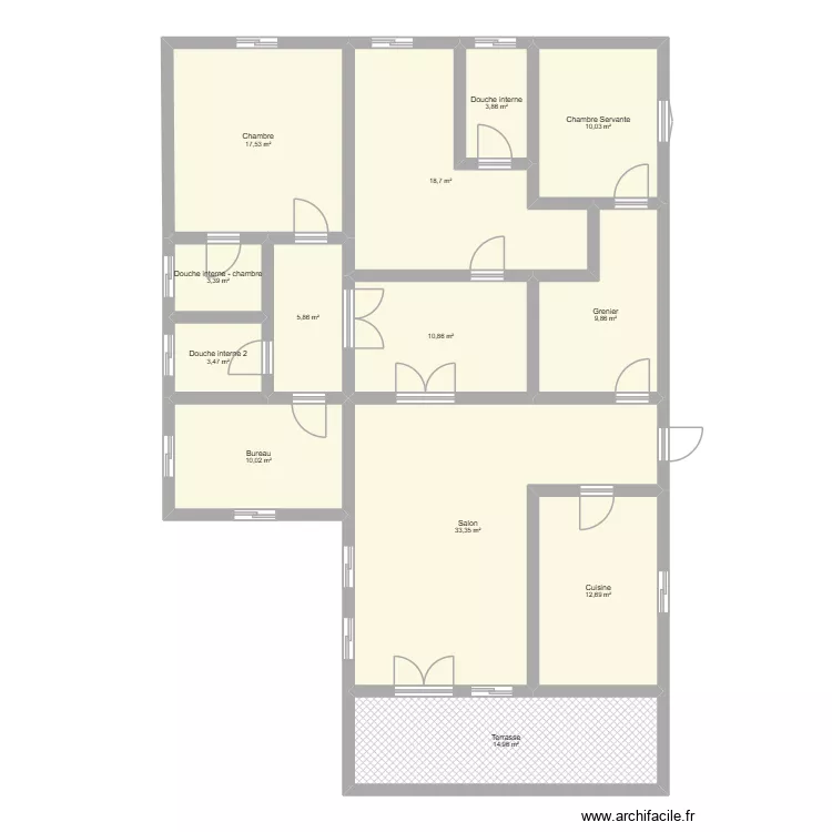 To do. Plan de 13  et 155 m²