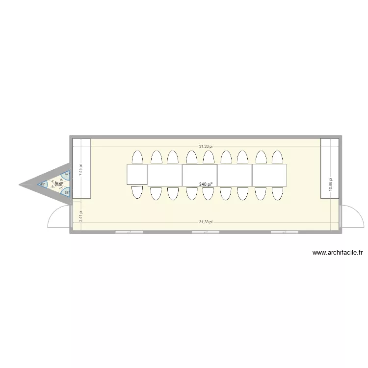 roulotte. Plan de 