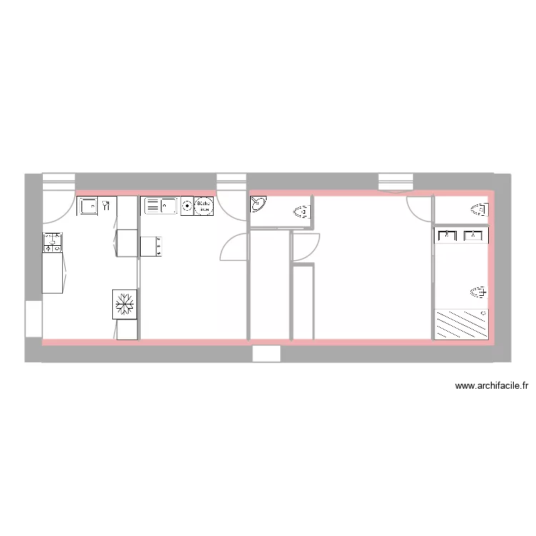 Chaufferie Avril sans cotes. Plan de 