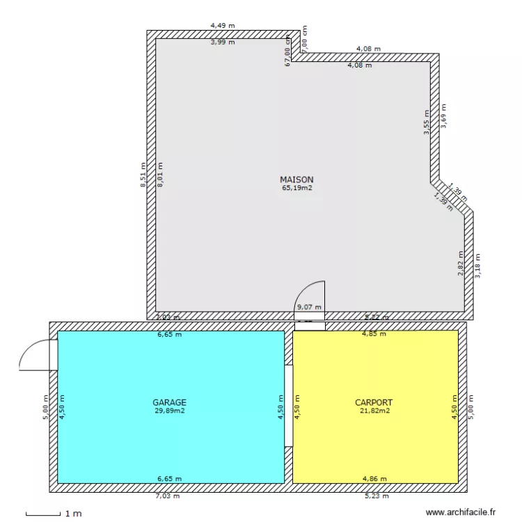 MAISON GARAGE CARPORT. Plan de MAISON GARAGE CARPORT. Plan de