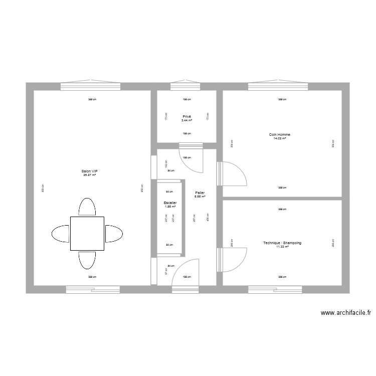 1er Etage aprés transformation. Plan de 0 pièce et 0 m2