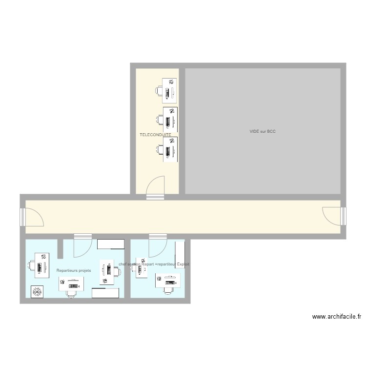 BCC etage 1 modifié. Plan de 0 pièce et 0 m2
