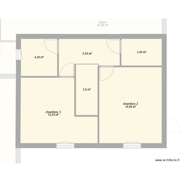 QUENTIN1.3.2. Plan de 15 pièces et 175 m2