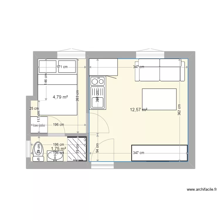 studio travaux chere. Plan de 