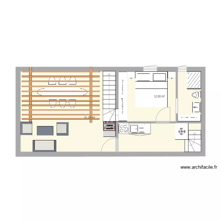 50m2terasse2v. Plan de 50m2terasse2v. Plan de