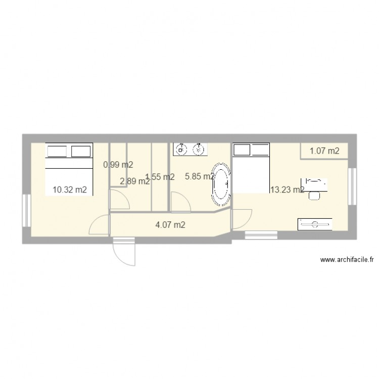 Agrandissement. Plan de 0 pièce et 0 m2