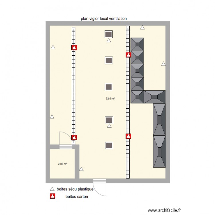 plan vigier local ventilation. Plan de 0 pièce et 0 m2