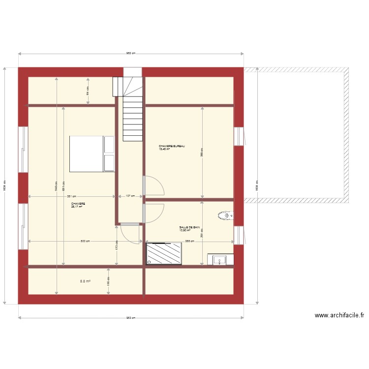 MAISON 2020 étage 1. Plan de 0 pièce et 0 m2