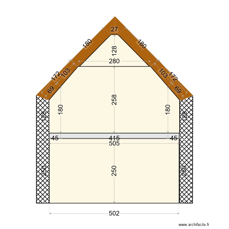 Profil maison. Plan de 0 pièce et 0 m2