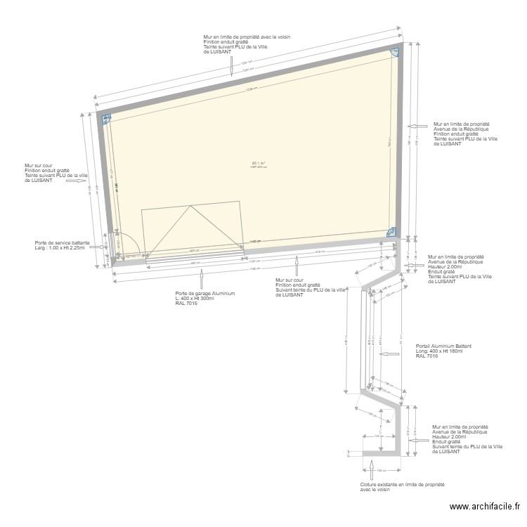 PLAN GARAGE LUISANT . Plan de 0 pièce et 0 m2