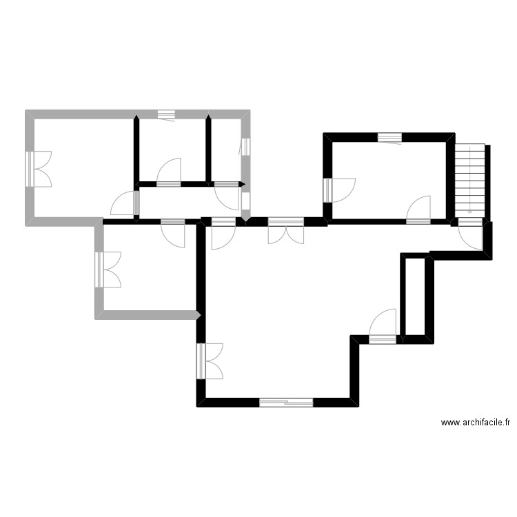 bertrand. Plan de 7 pièces et 82 m2