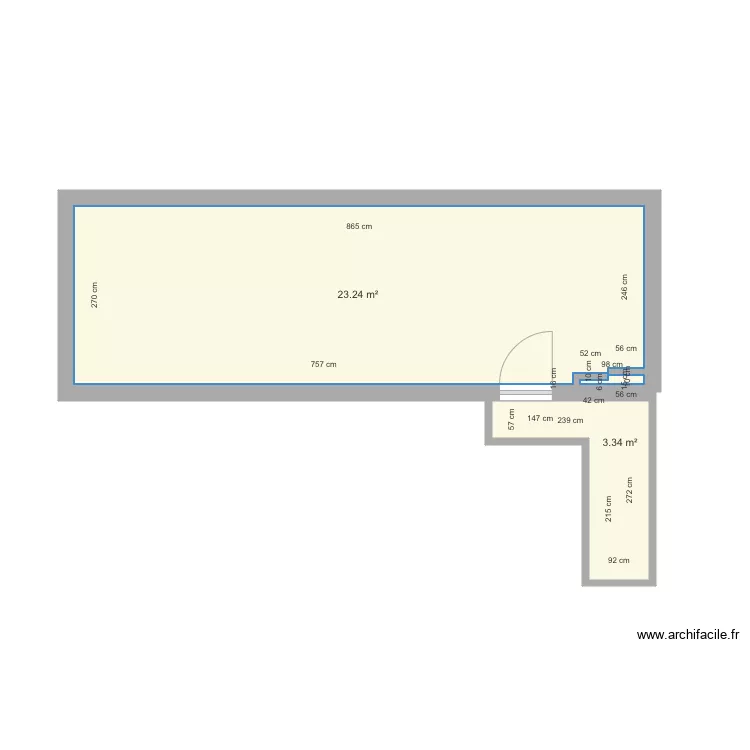 chambre Mimi V2 tapis. Plan de 