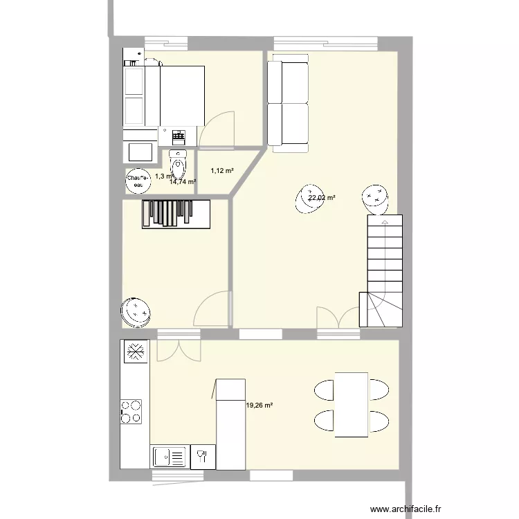 MAISON RDC option 2. Plan de 
